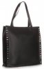 GEANȚĂ DIN PIELE shopper bag Genuine Leather negru 5013